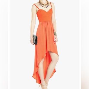 BCBGMAXAZRIA AnnaMae Corset Dress in Poinsettia